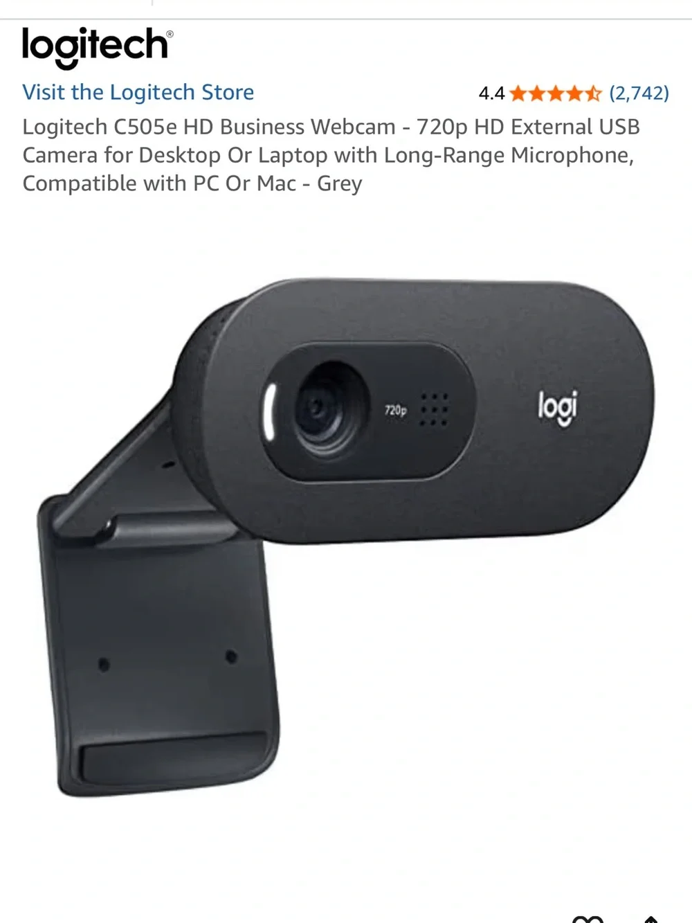 Logitech C505e HD Webcam